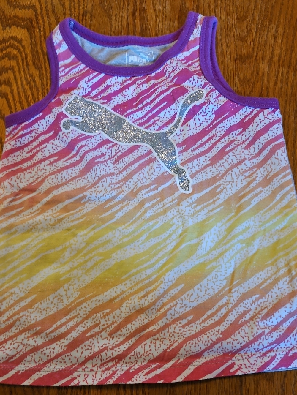Puma Girls' Purple Pink Orange Yellow Ombre Tank Top